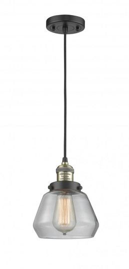 Fulton - 1 Light - 7 inch - Black Antique Brass - Cord hung - Mini Pendant (3442|201C-BAB-G172)