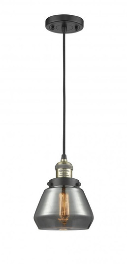 Fulton - 1 Light - 7 inch - Black Antique Brass - Cord hung - Mini Pendant (3442|201C-BAB-G173)