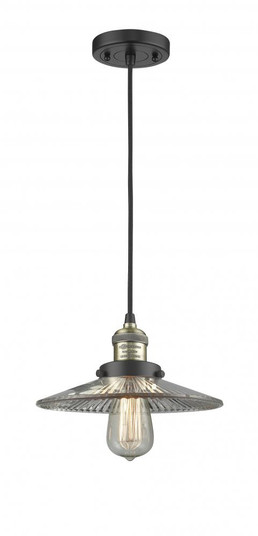Halophane - 1 Light - 9 inch - Black Antique Brass - Cord hung - Mini Pendant (3442|201C-BAB-G2-LED)