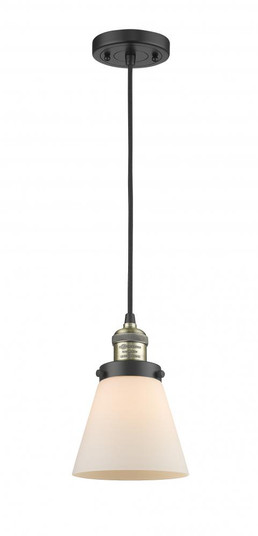 Cone - 1 Light - 6 inch - Black Antique Brass - Cord hung - Mini Pendant (3442|201C-BAB-G61)