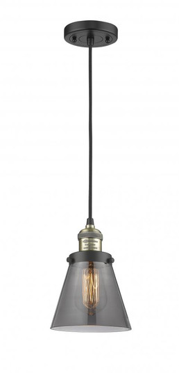 Cone - 1 Light - 6 inch - Black Antique Brass - Cord hung - Mini Pendant (3442|201C-BAB-G63-LED)