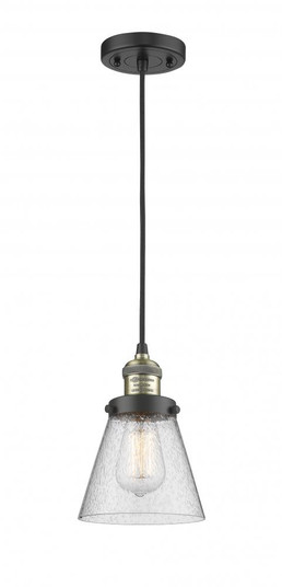 Cone - 1 Light - 6 inch - Black Antique Brass - Cord hung - Mini Pendant (3442|201C-BAB-G64)