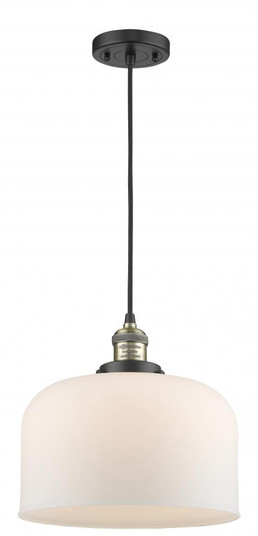 Bell - 1 Light - 12 inch - Black Antique Brass - Cord hung - Mini Pendant (3442|201C-BAB-G71-L)