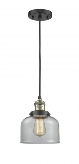 Bell - 1 Light - 8 inch - Black Antique Brass - Cord hung - Mini Pendant (3442|201C-BAB-G72)