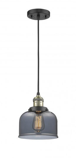 Bell - 1 Light - 8 inch - Black Antique Brass - Cord hung - Mini Pendant (3442|201C-BAB-G73)