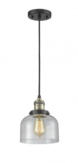 Bell - 1 Light - 8 inch - Black Antique Brass - Cord hung - Mini Pendant (3442|201C-BAB-G74-LED)