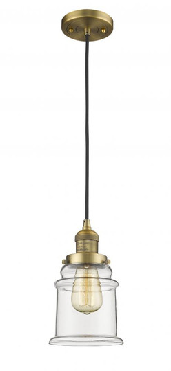 Canton - 1 Light - 6 inch - Brushed Brass - Cord hung - Mini Pendant (3442|201C-BB-G182-LED)