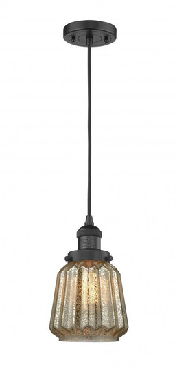 Chatham - 1 Light - 7 inch - Matte Black - Cord hung - Mini Pendant (3442|201C-BK-G146)