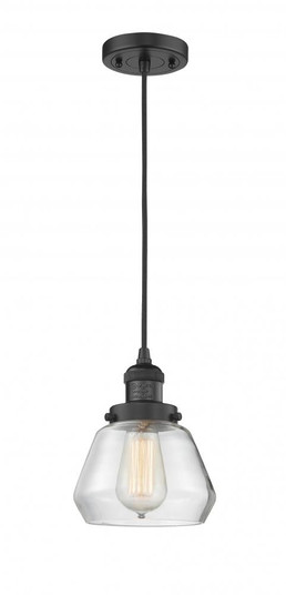 Fulton - 1 Light - 7 inch - Matte Black - Cord hung - Mini Pendant (3442|201C-BK-G172)