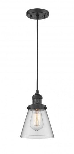 Cone - 1 Light - 6 inch - Matte Black - Cord hung - Mini Pendant (3442|201C-BK-G62-LED)
