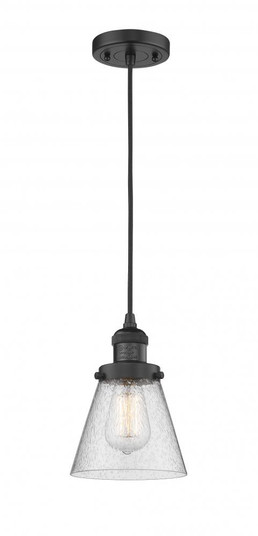 Cone - 1 Light - 6 inch - Matte Black - Cord hung - Mini Pendant (3442|201C-BK-G64)