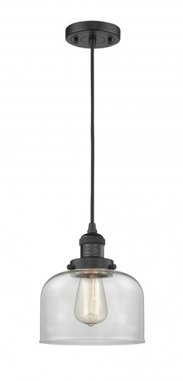 Bell - 1 Light - 8 inch - Matte Black - Cord hung - Mini Pendant (3442|201C-BK-G72)