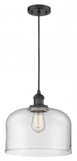 Bell - 1 Light - 12 inch - Matte Black - Cord hung - Mini Pendant (3442|201C-BK-G72-L)