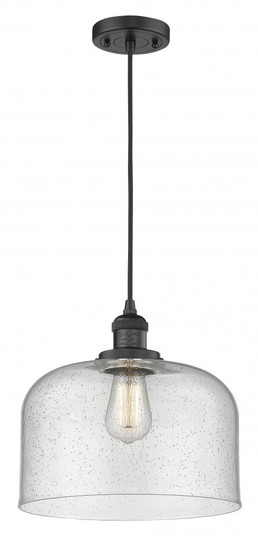 Bell - 1 Light - 12 inch - Matte Black - Cord hung - Mini Pendant (3442|201C-BK-G74-L)