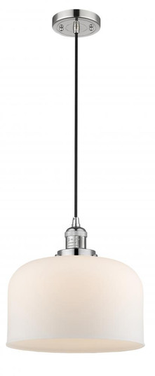 Bell - 1 Light - 12 inch - Polished Nickel - Cord hung - Mini Pendant (3442|201C-PN-G71-L-LED)