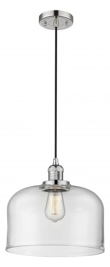 Bell - 1 Light - 12 inch - Polished Nickel - Cord hung - Mini Pendant (3442|201C-PN-G72-L)