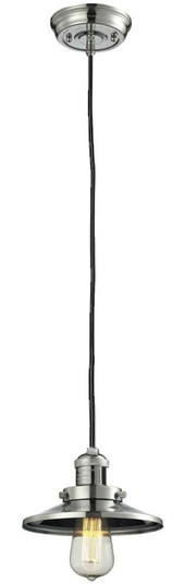 Railroad - 1 Light - 8 inch - Polished Nickel - Cord hung - Mini Pendant (3442|201C-PN-M1-LED)