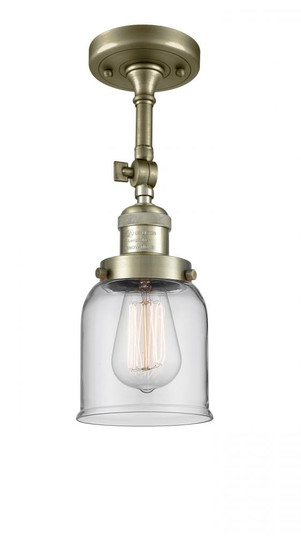 Bell - 1 Light - 5 inch - Antique Brass - Adjustable Semi-Flush Mount (3442|201F-AB-G52)
