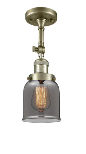 Bell - 1 Light - 5 inch - Antique Brass - Adjustable Semi-Flush Mount (3442|201F-AB-G53)