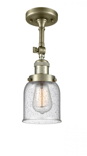 Bell - 1 Light - 5 inch - Antique Brass - Adjustable Semi-Flush Mount (3442|201F-AB-G54-LED)