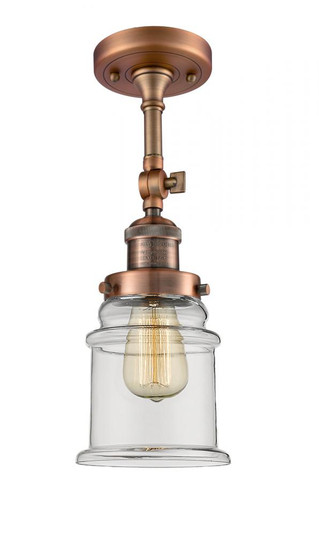 Canton - 1 Light - 6 inch - Antique Copper - Adjustable Semi-Flush Mount (3442|201F-AC-G182-LED)