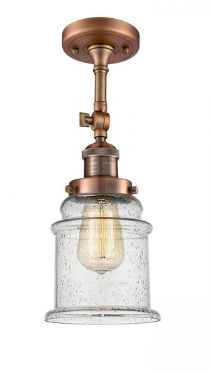 Canton - 1 Light - 6 inch - Antique Copper - Adjustable Semi-Flush Mount (3442|201F-AC-G184-LED)