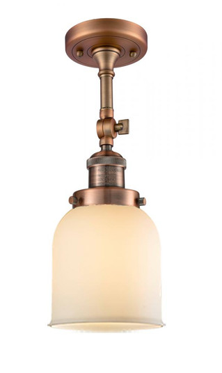 Bell - 1 Light - 5 inch - Antique Copper - Adjustable Semi-Flush Mount (3442|201F-AC-G51-LED)