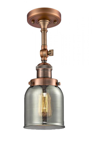 Bell - 1 Light - 5 inch - Antique Copper - Adjustable Semi-Flush Mount (3442|201F-AC-G53-LED)