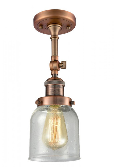 Bell - 1 Light - 5 inch - Antique Copper - Adjustable Semi-Flush Mount (3442|201F-AC-G54-LED)