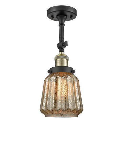 Chatham - 1 Light - 7 inch - Black Antique Brass - Semi-Flush Mount (3442|201F-BAB-G146-LED)