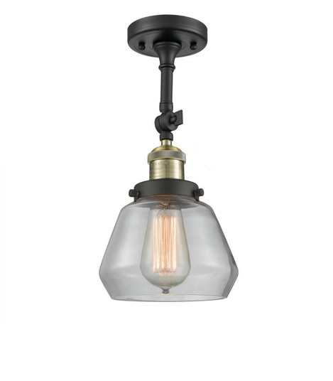 Fulton - 1 Light - 7 inch - Black Antique Brass - Adjustable Semi-Flush Mount (3442|201F-BAB-G172-LED)