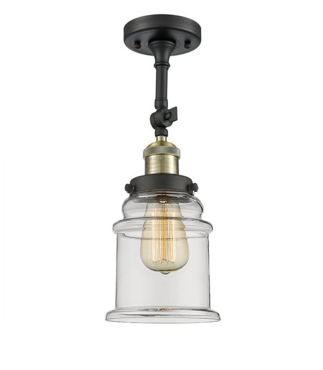 Canton - 1 Light - 6 inch - Black Antique Brass - Adjustable Semi-Flush Mount (3442|201F-BAB-G182-LED)