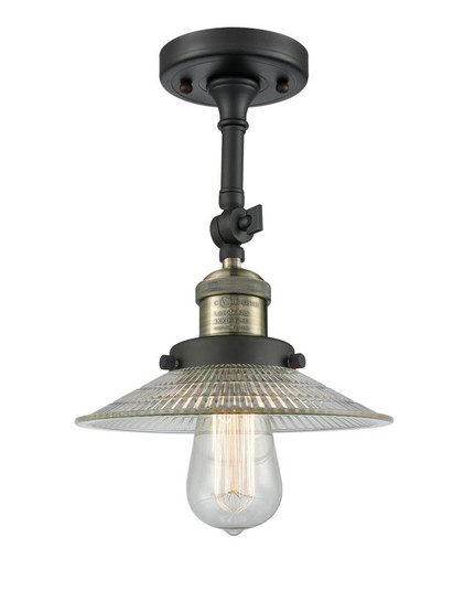 Halophane - 1 Light - 9 inch - Black Antique Brass - Adjustable Semi-Flush Mount (3442|201F-BAB-G2-LED)