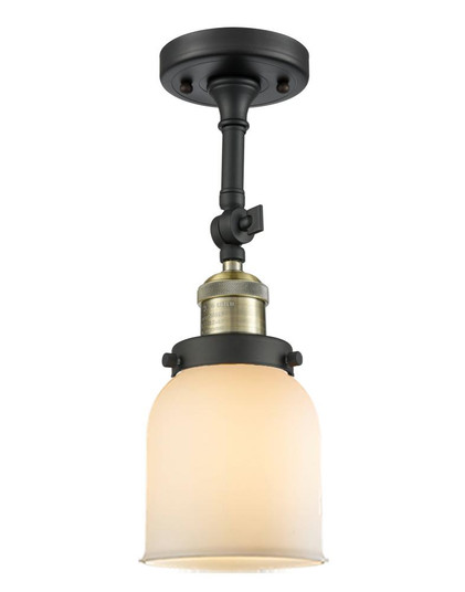 Bell - 1 Light - 5 inch - Black Antique Brass - Adjustable Semi-Flush Mount (3442|201F-BAB-G51)