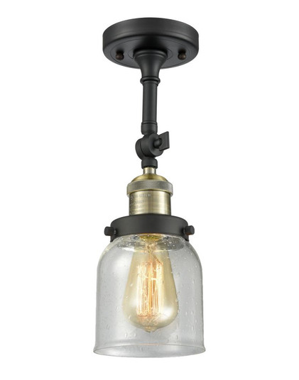 Bell - 1 Light - 5 inch - Black Antique Brass - Adjustable Semi-Flush Mount (3442|201F-BAB-G54-LED)