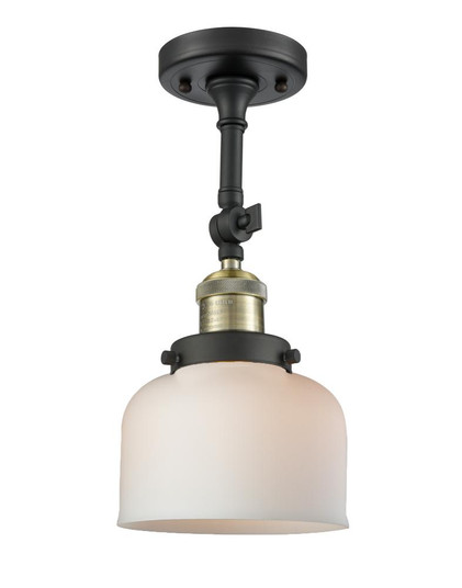 Bell - 1 Light - 8 inch - Black Antique Brass - Adjustable Semi-Flush Mount (3442|201F-BAB-G71)