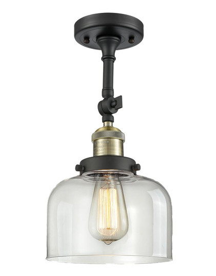 Bell - 1 Light - 8 inch - Black Antique Brass - Adjustable Semi-Flush Mount (3442|201F-BAB-G72)