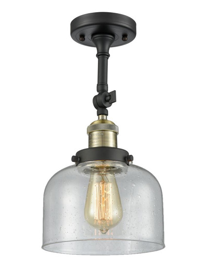 Bell - 1 Light - 8 inch - Black Antique Brass - Adjustable Semi-Flush Mount (3442|201F-BAB-G74-LED)
