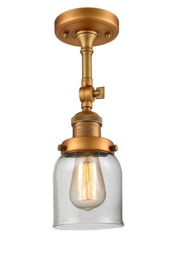 Bell - 1 Light - 5 inch - Brushed Brass - Adjustable Semi-Flush Mount (3442|201F-BB-G52-LED)