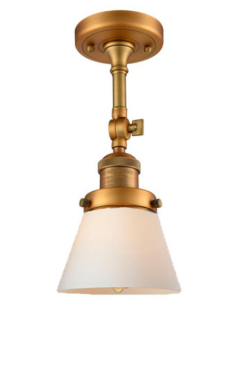 Cone - 1 Light - 6 inch - Brushed Brass - Adjustable Semi-Flush Mount (3442|201F-BB-G61-LED)