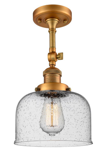 Bell - 1 Light - 8 inch - Brushed Brass - Adjustable Semi-Flush Mount (3442|201F-BB-G74-LED)