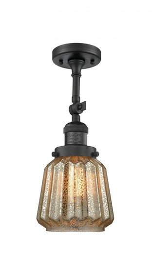 Chatham - 1 Light - 7 inch - Matte Black - Adjustable Semi-Flush Mount (3442|201F-BK-G146)