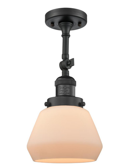 Fulton - 1 Light - 7 inch - Matte Black - Adjustable Semi-Flush Mount (3442|201F-BK-G171)