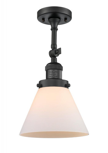 Cone - 1 Light - 8 inch - Matte Black - Adjustable Semi-Flush Mount (3442|201F-BK-G41)