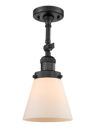 Cone - 1 Light - 6 inch - Matte Black - Adjustable Semi-Flush Mount (3442|201F-BK-G61-LED)