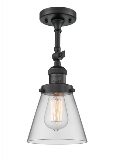 Cone - 1 Light - 6 inch - Matte Black - Adjustable Semi-Flush Mount (3442|201F-BK-G62-LED)
