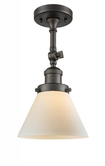 Cone - 1 Light - 8 inch - Oil Rubbed Bronze - Adjustable Semi-Flush Mount (3442|201F-OB-G41-LED)