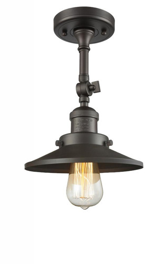 Railroad - 1 Light - 8 inch - Oil Rubbed Bronze - Adjustable Semi-Flush Mount (3442|201F-OB-M5-LED)