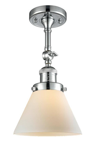Cone - 1 Light - 8 inch - Polished Chrome - Adjustable Semi-Flush Mount (3442|201F-PC-G41-LED)