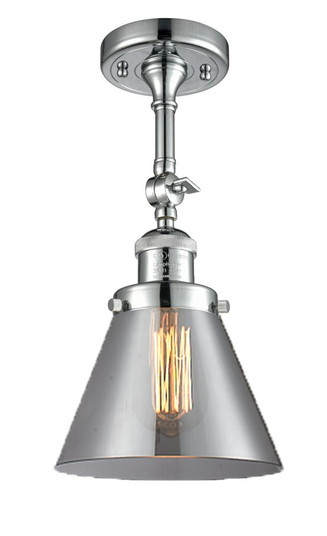 Cone - 1 Light - 8 inch - Polished Chrome - Adjustable Semi-Flush Mount (3442|201F-PC-G43-LED)